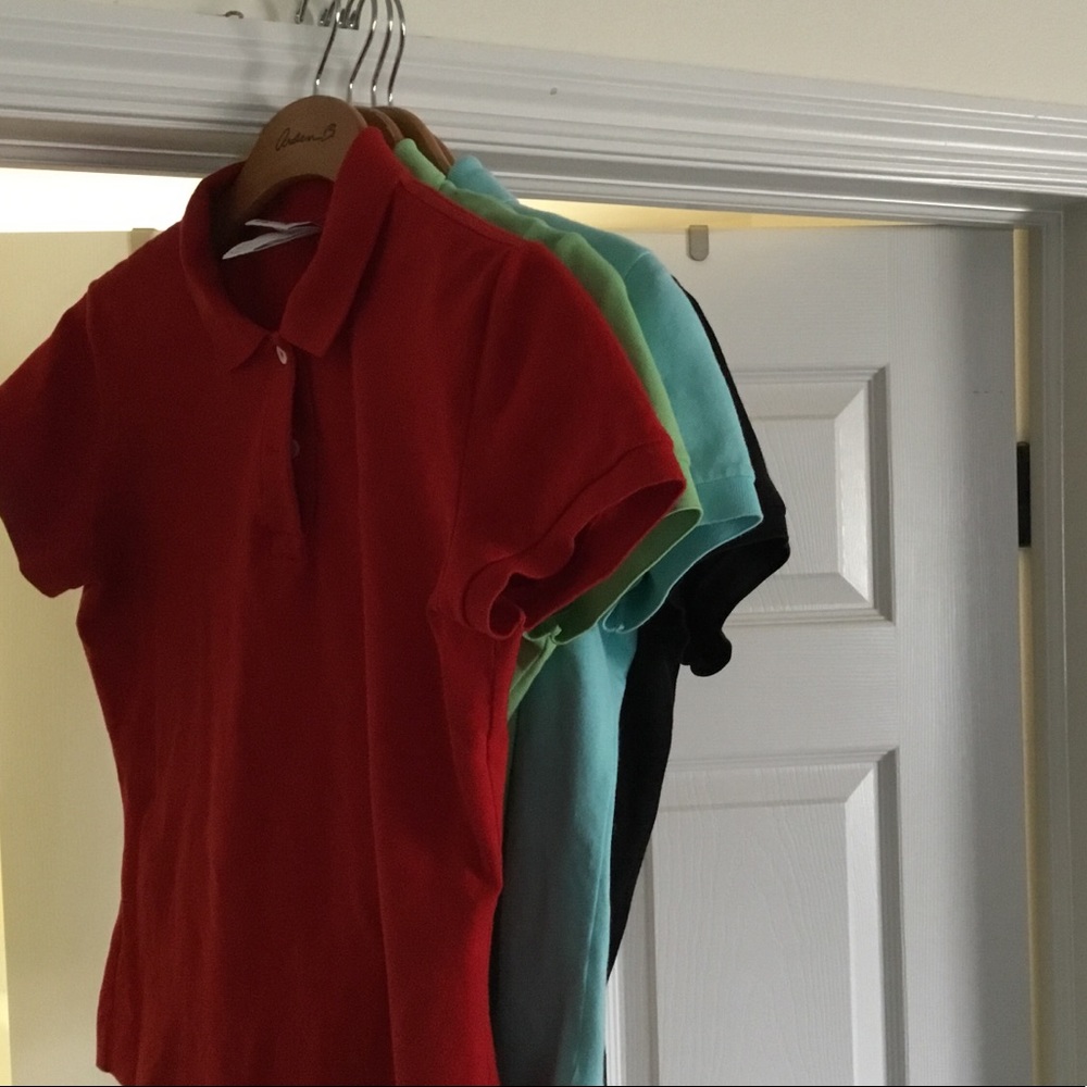 4 Authentic Lacoste Pique Polos Size 42